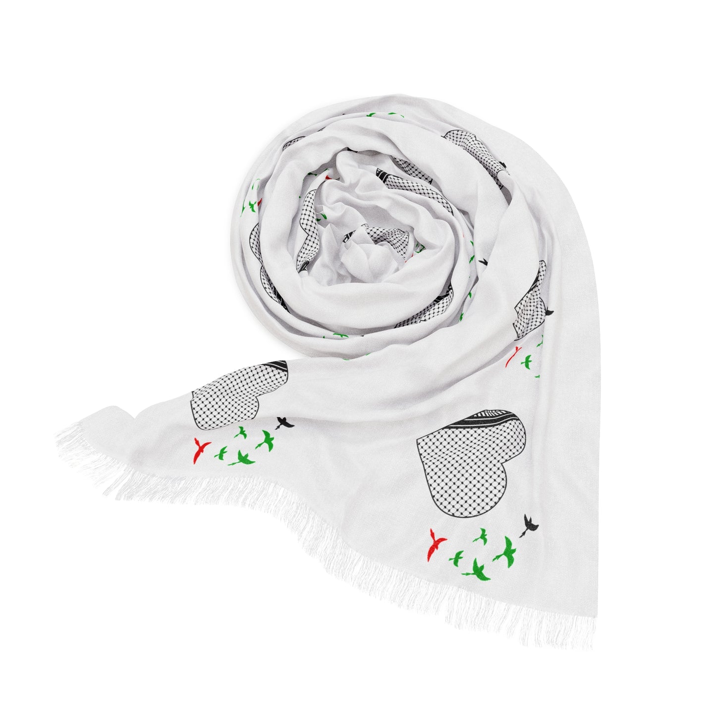 Love Keffiyeh Scarf Power of Humanity Love Palestine Scarf Solidaity