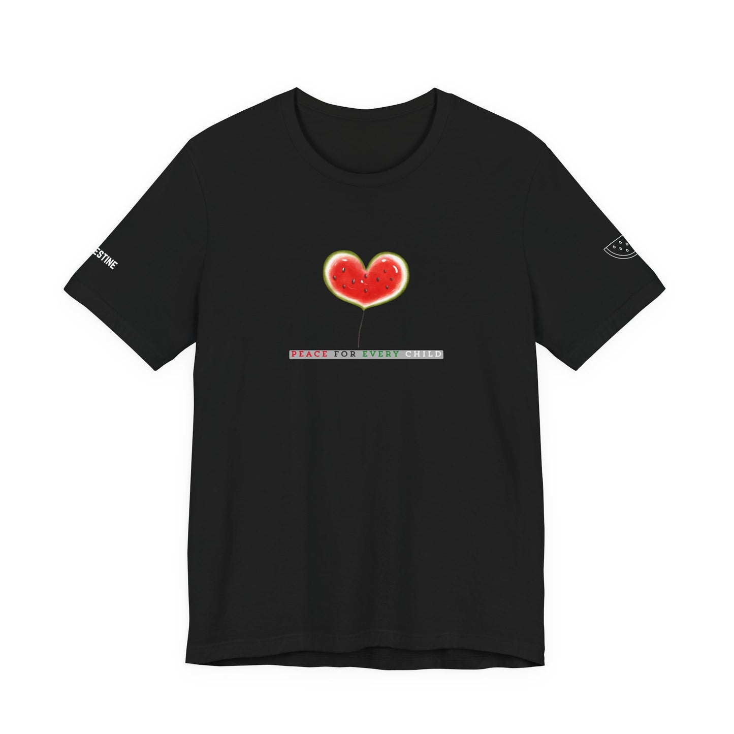 Palestine Solidarity T-Shirt Peace, Love & Freedom