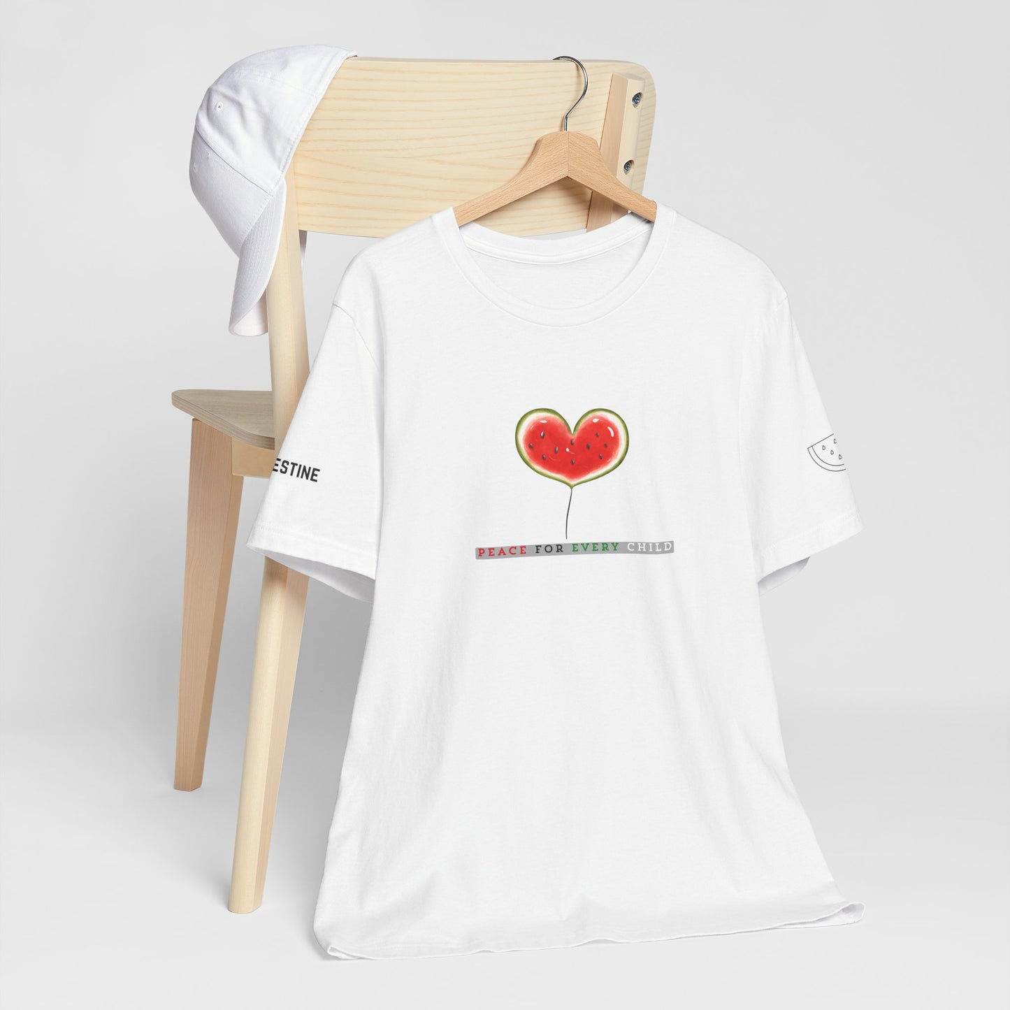 Palestine Solidarity T-Shirt Peace, Love & Freedom