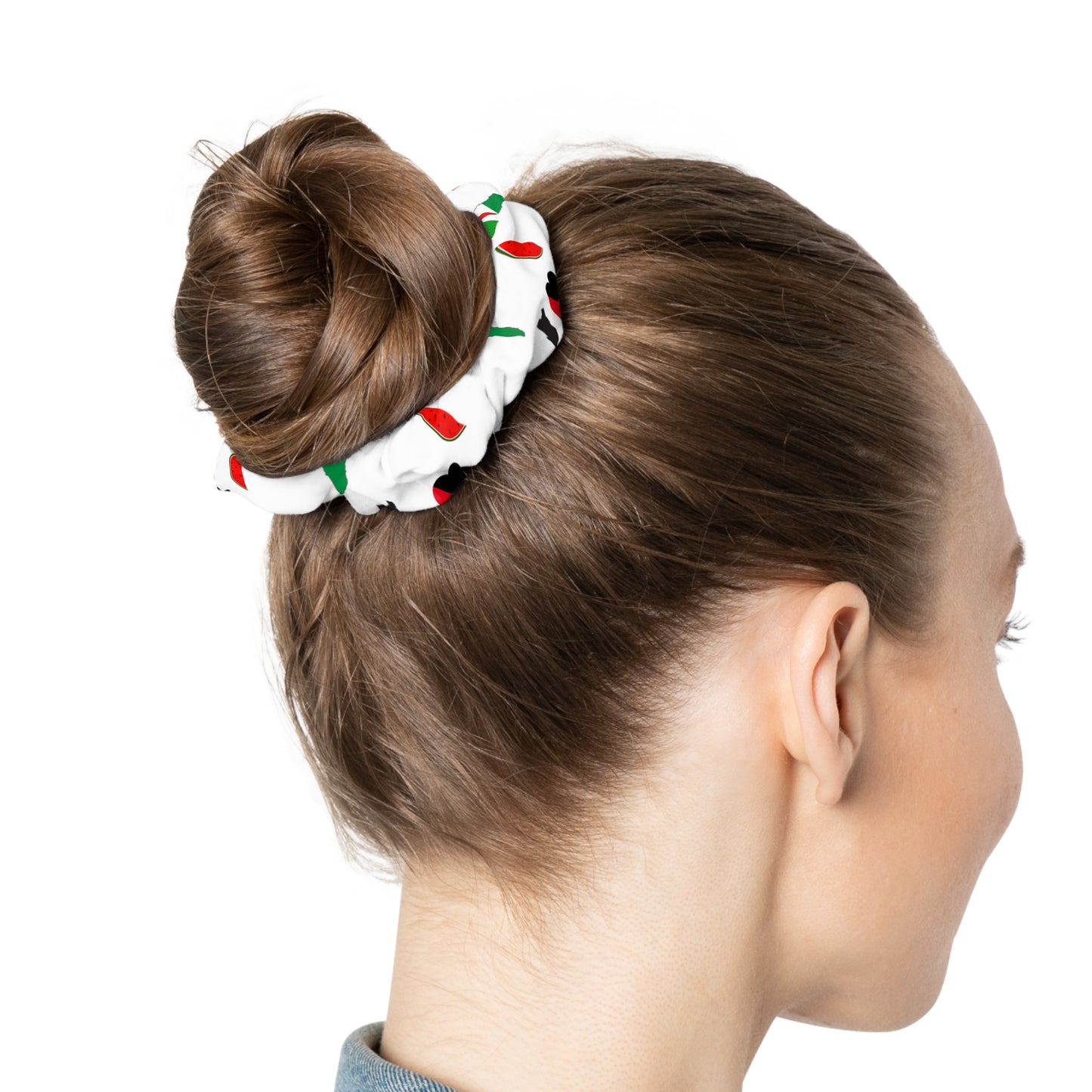 Free Palestine Hair Scrunchie Peace, Love & Justice