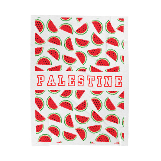 Free Palestine Watermelon Blanket Peace, Love & Unity