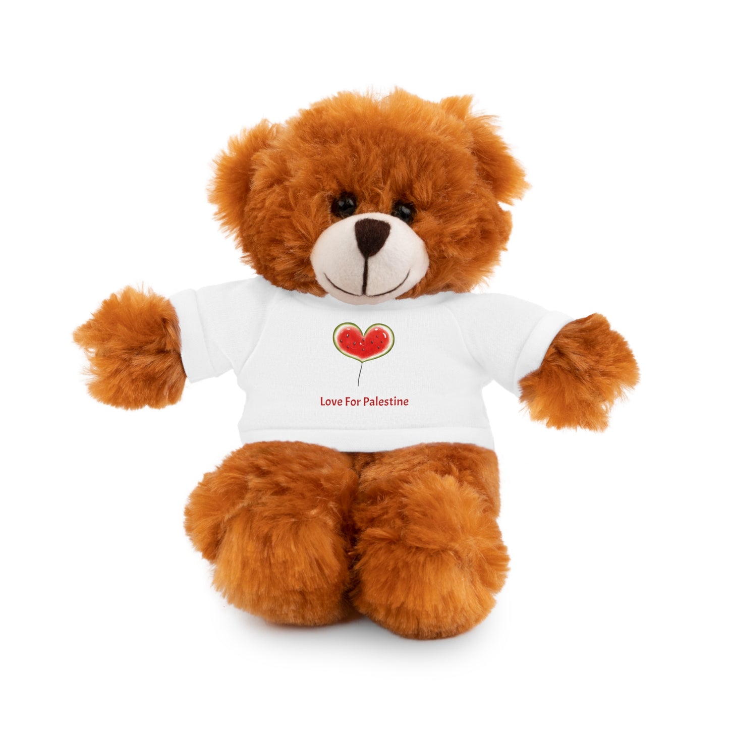 Stuffed Animal Gift with Tee | Love For Palestine Bear, Cute Plush Toy, Cuddle Buddy, Unique Gift for Kids, Love & Friendship