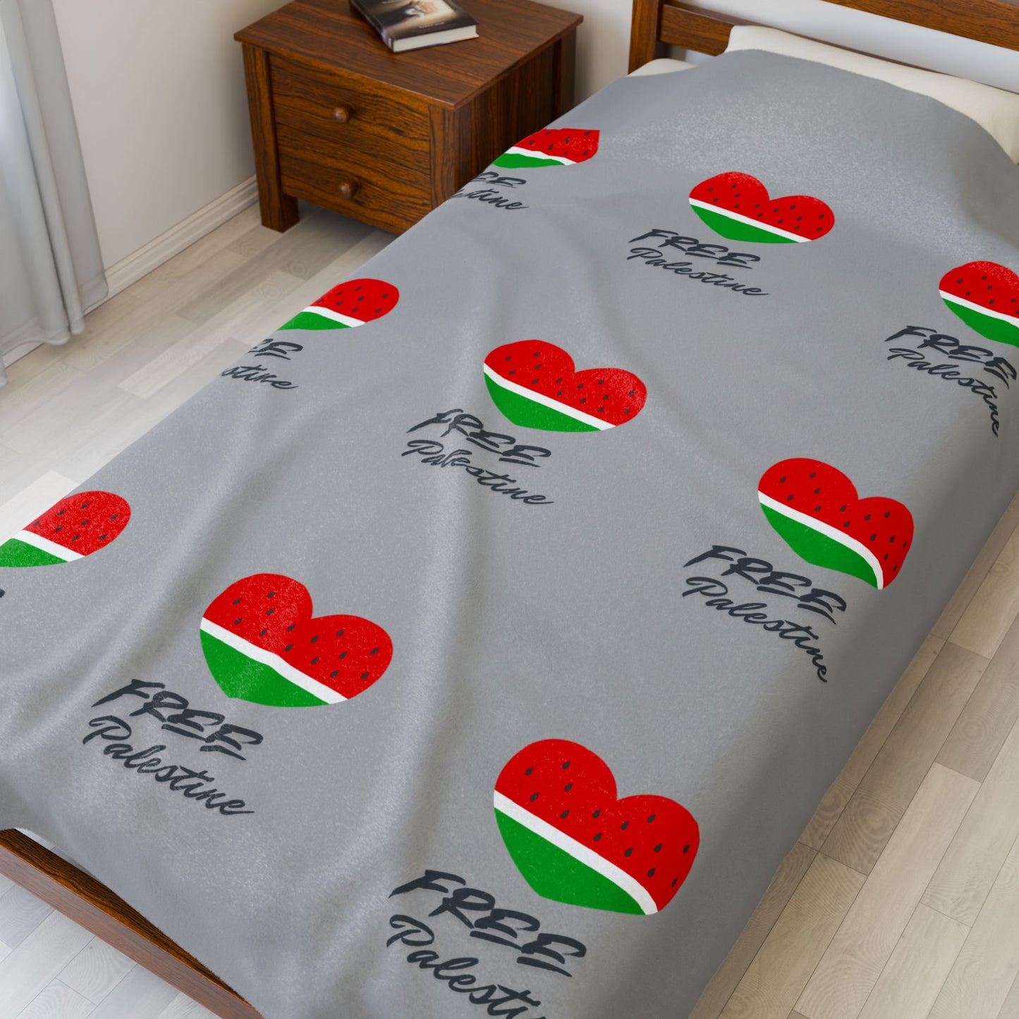 Free Palestine Love Watermelon Blanket Peace, Love & Unity