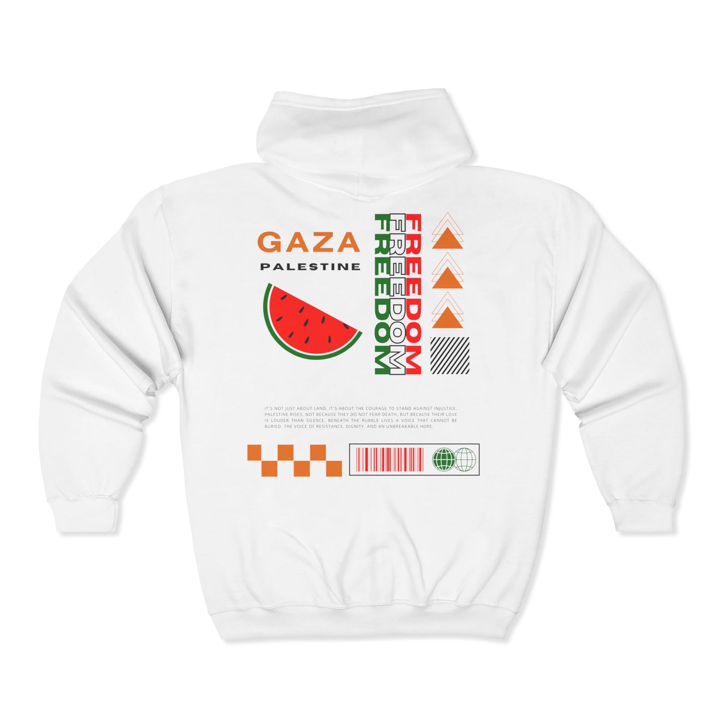 Voice of Resistance Full Zip Hoodie Watermelon Solidarity