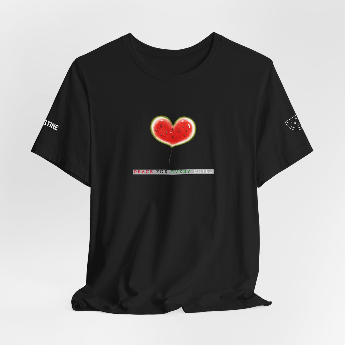 Palestine Solidarity T-Shirt Peace, Love & Freedom