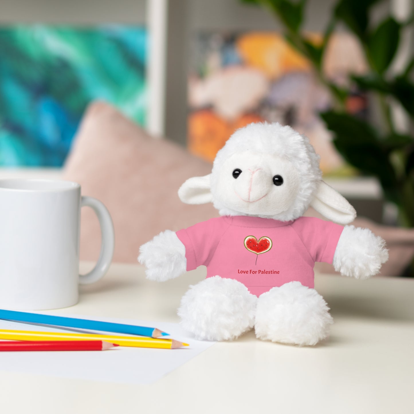 Stuffed Animal Gift with Tee | Love For Palestine Bear, Cute Plush Toy, Cuddle Buddy, Unique Gift for Kids, Love & Friendship