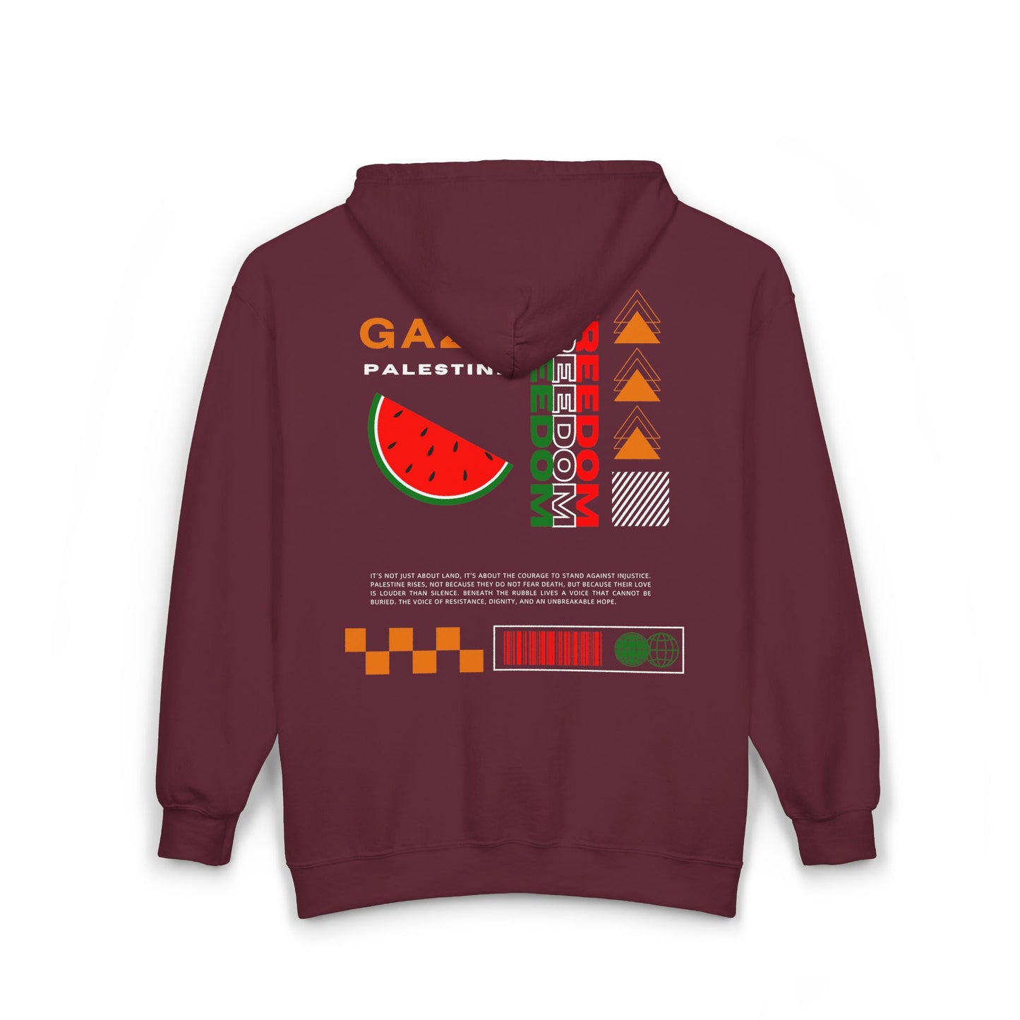Voice of Resistance Full Zip Hoodie Watermelon Solidarity
