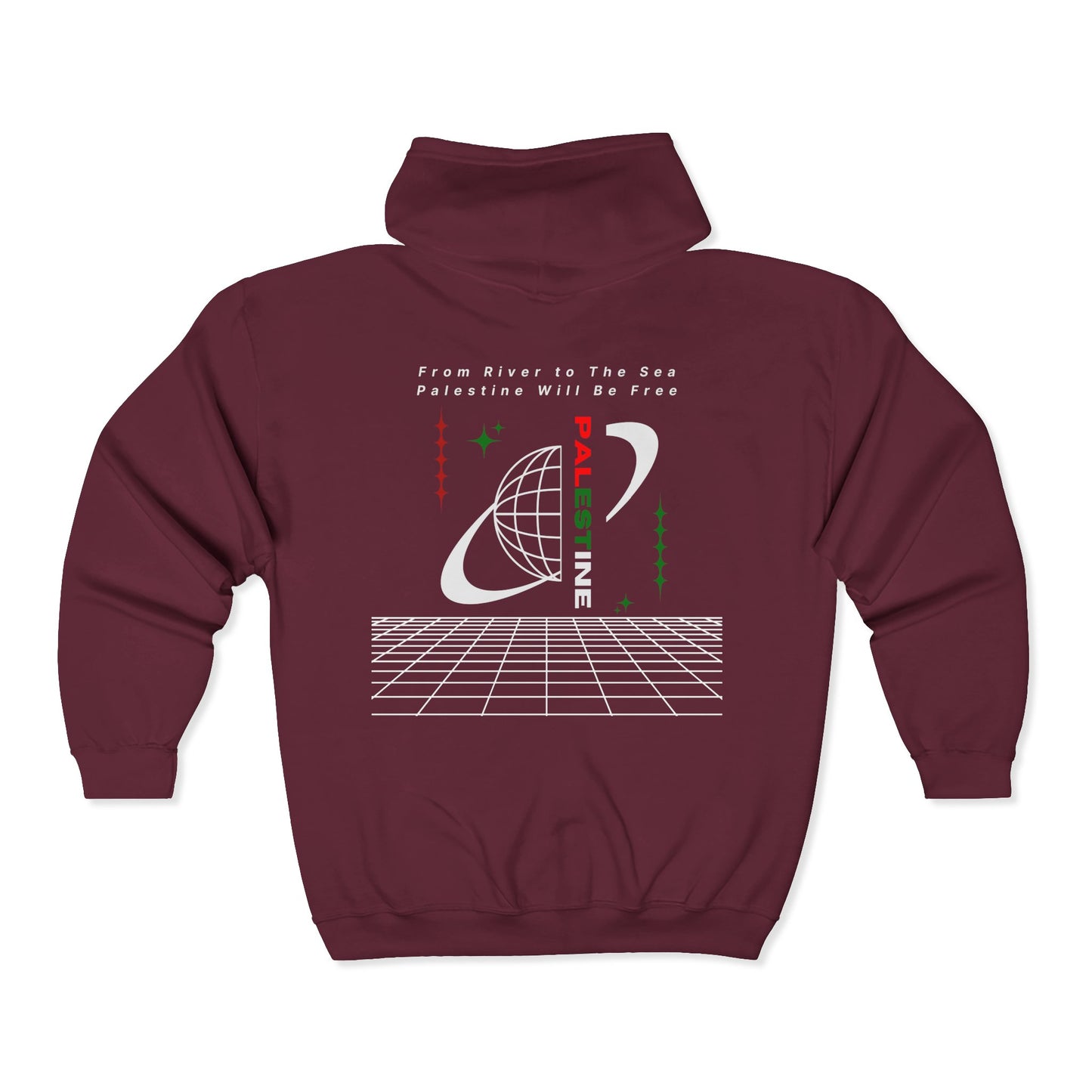 Full Zip Hoodie From the River to the Sea, Palestine Will Be Free