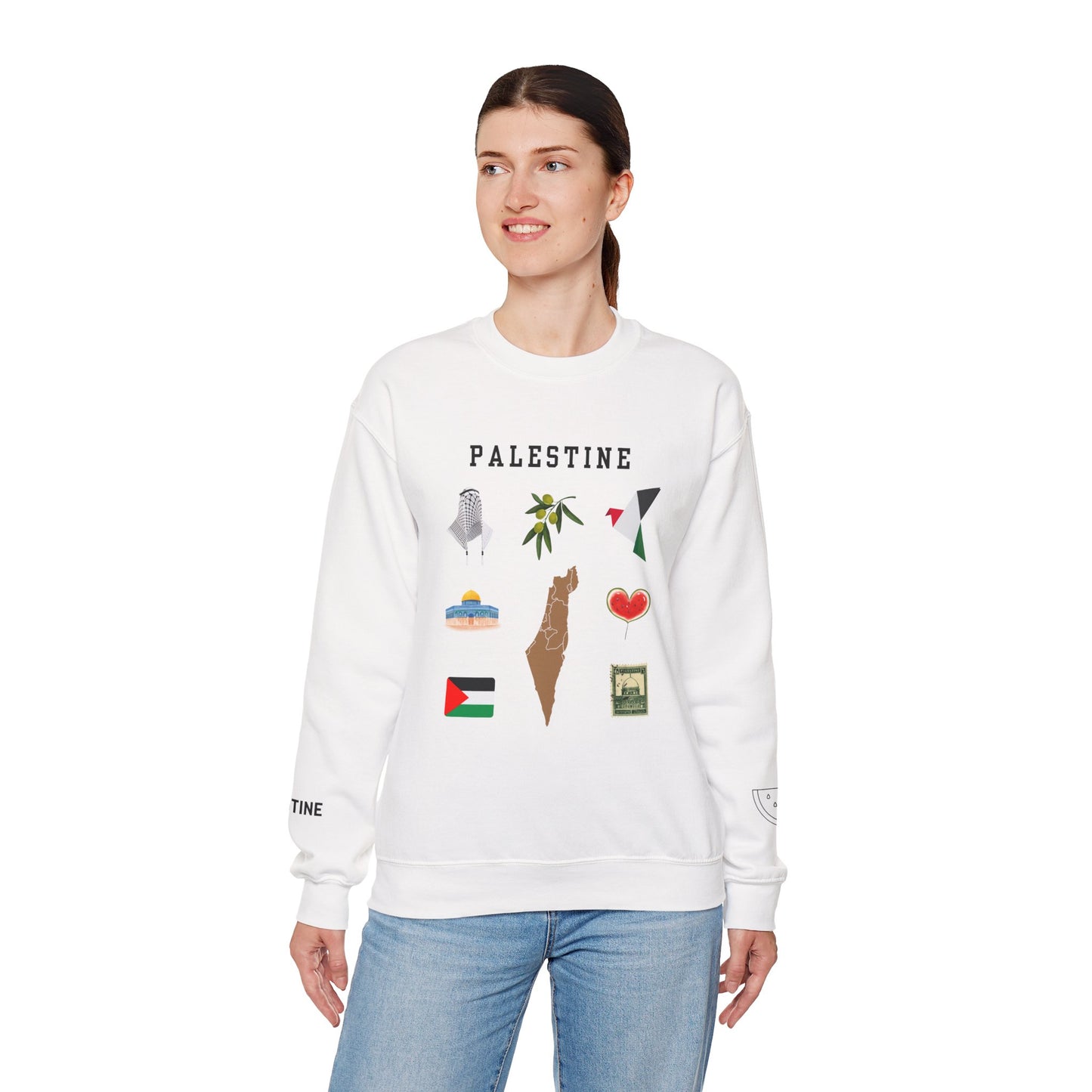 The Symbols Of Palestine Sweatshirt Symbol of Hope & Solidarity