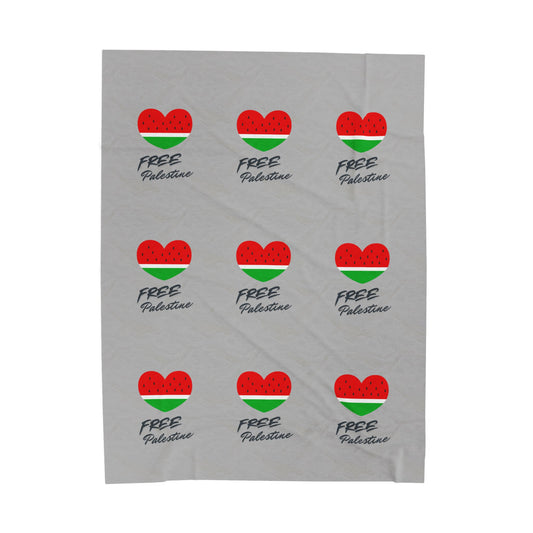 Free Palestine Love Watermelon Blanket Peace, Love & Unity