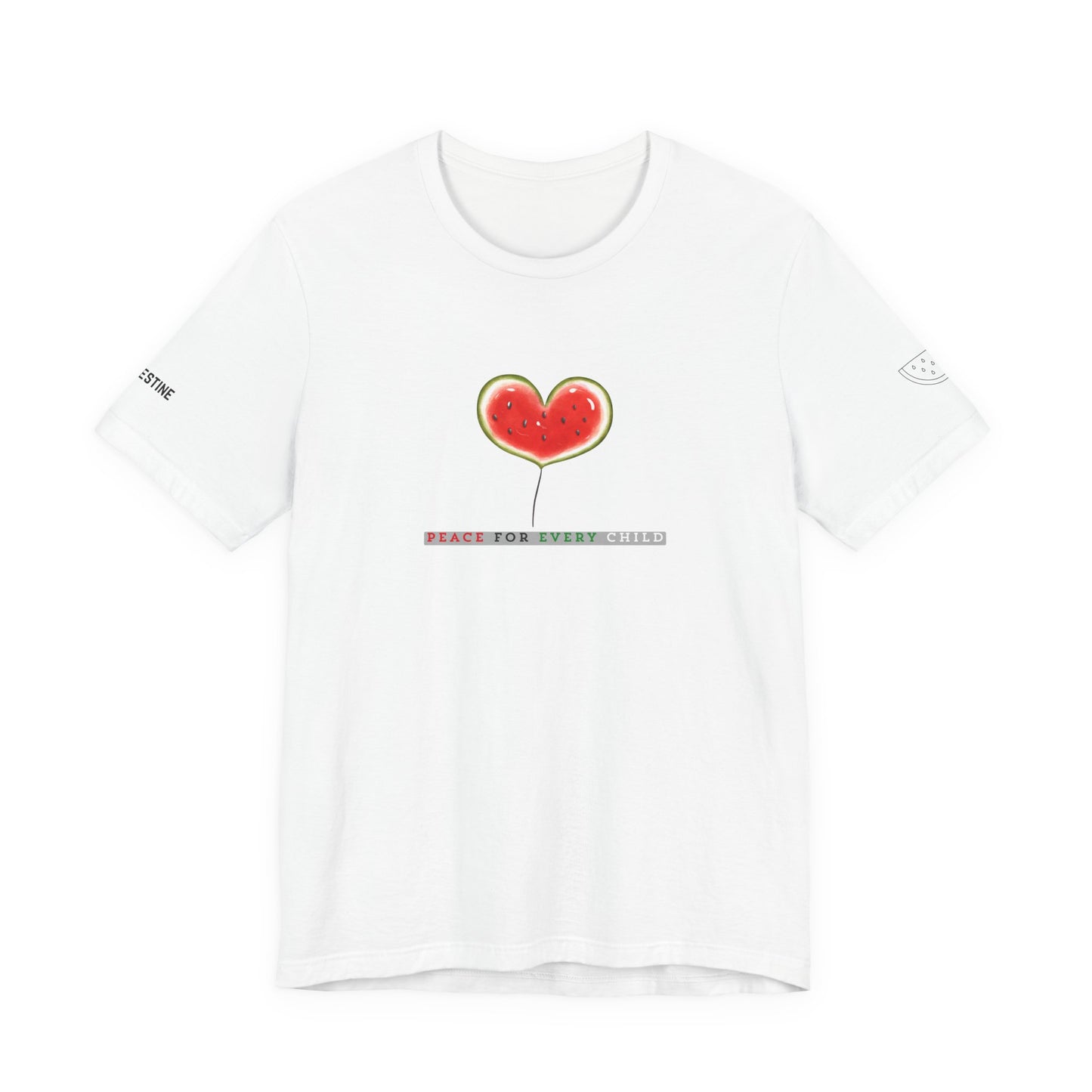 Palestine Solidarity T-Shirt Peace, Love & Freedom