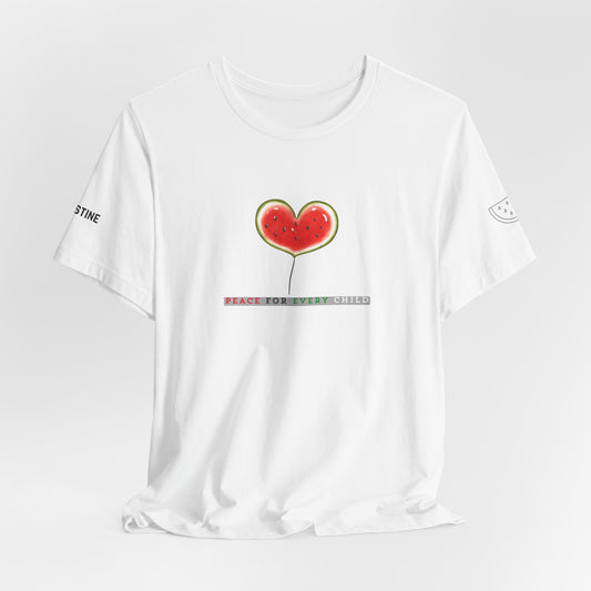 Palestine Solidarity T-Shirt Peace, Love & Freedom