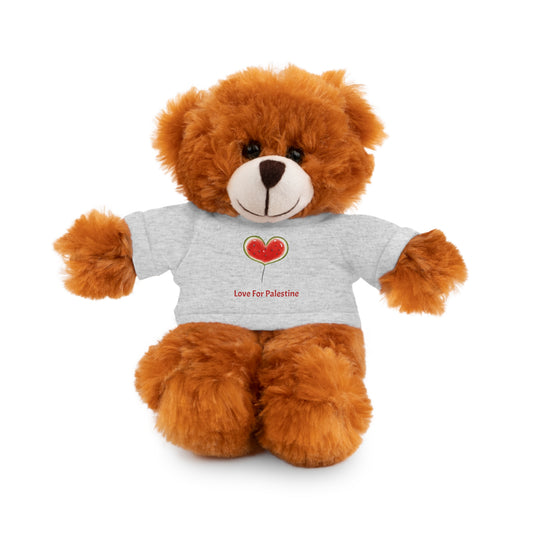 Stuffed Animal Gift with Tee | Love For Palestine Bear, Cute Plush Toy, Cuddle Buddy, Unique Gift for Kids, Love & Friendship